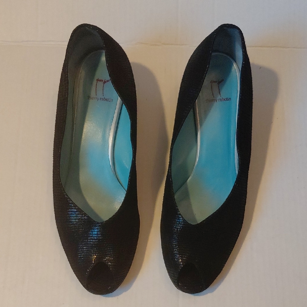 Black Peep Toe Heels